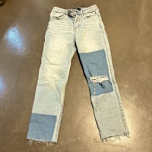 Hollister ultra high-rise vintage straight blue jeans